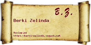 Berki Zelinda névjegykártya